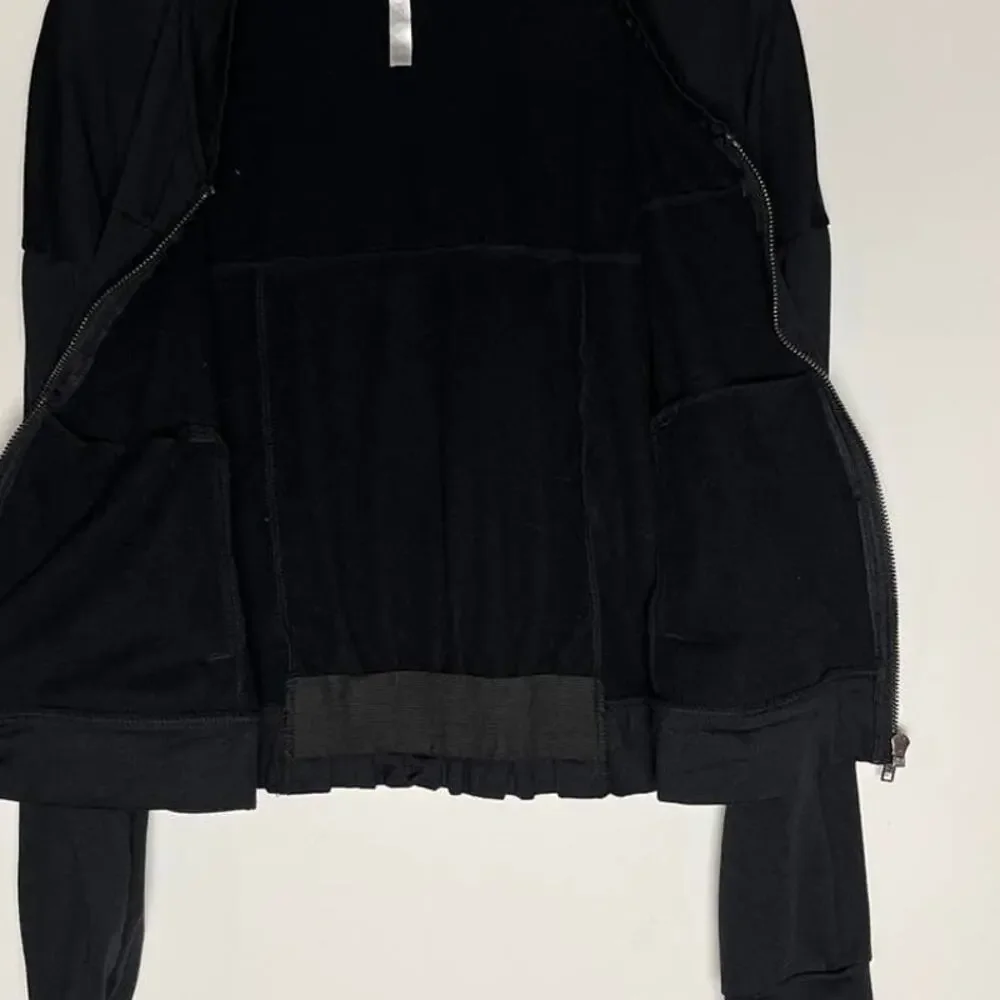 Fabletics Cropped Zip Up Attis Bomber Jacket Women's Size XS black
